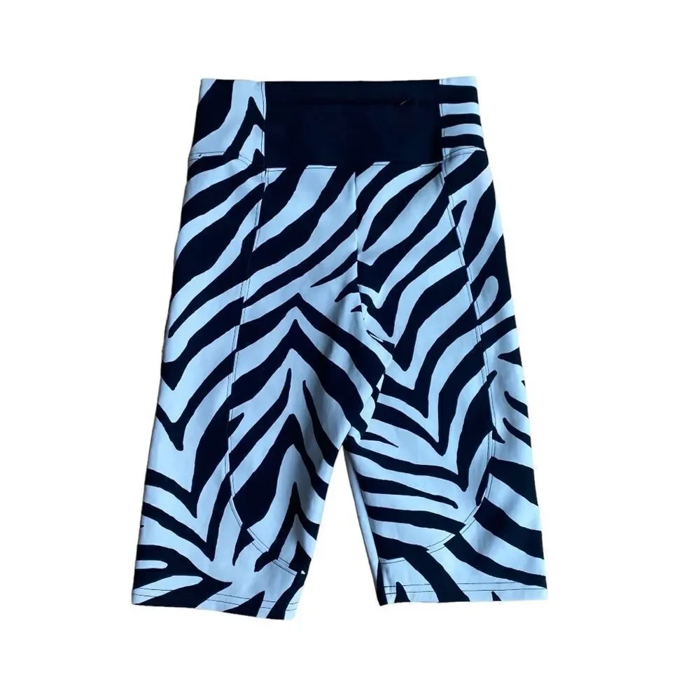 Redemption Athletix Zebra Print Bike Shorts Size XS